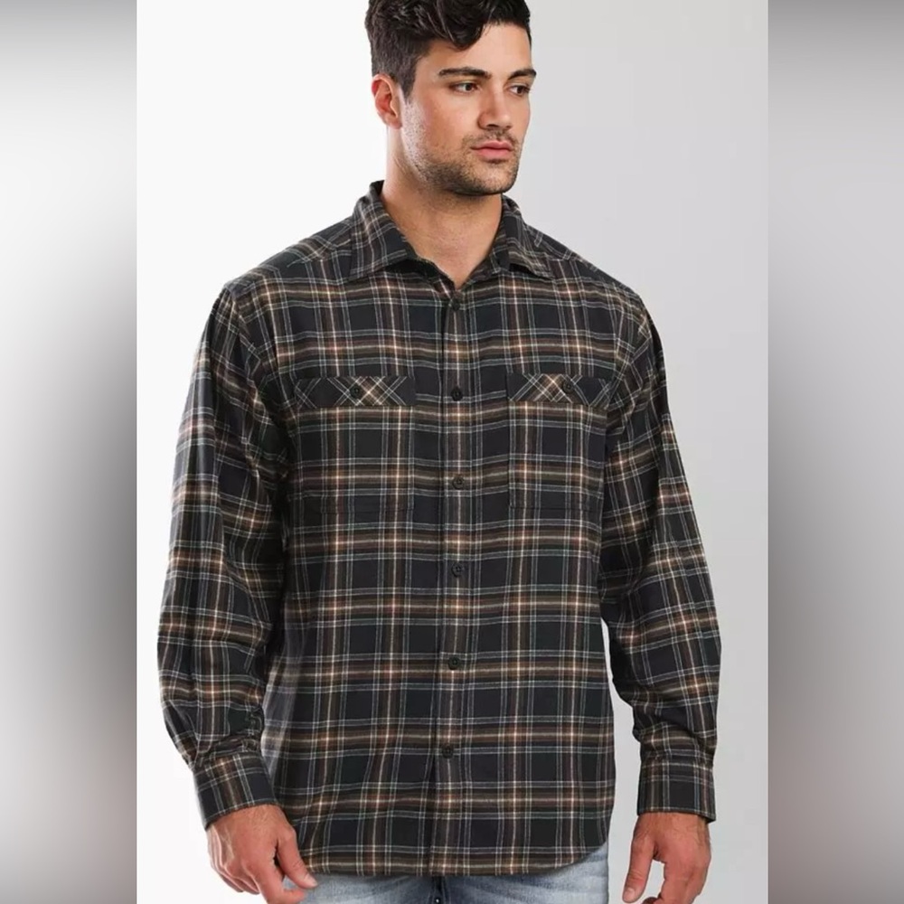 Wolverine Men's Grayson Flannel Stretch Shirt XXL Cowboycore